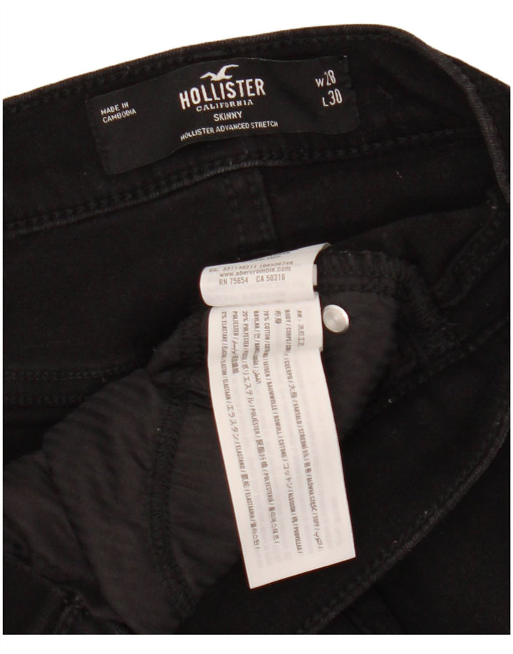 Blugi skinny pentru femei HOLLISTER W28 L30 bumbac negru