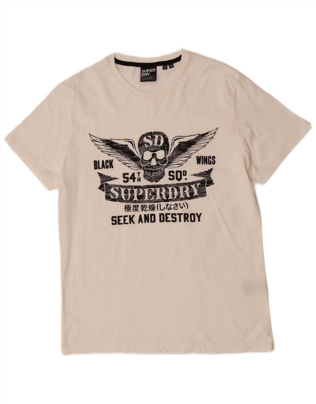 Tricou grafic pentru bărbați Superdry Top XL Bumbac alb