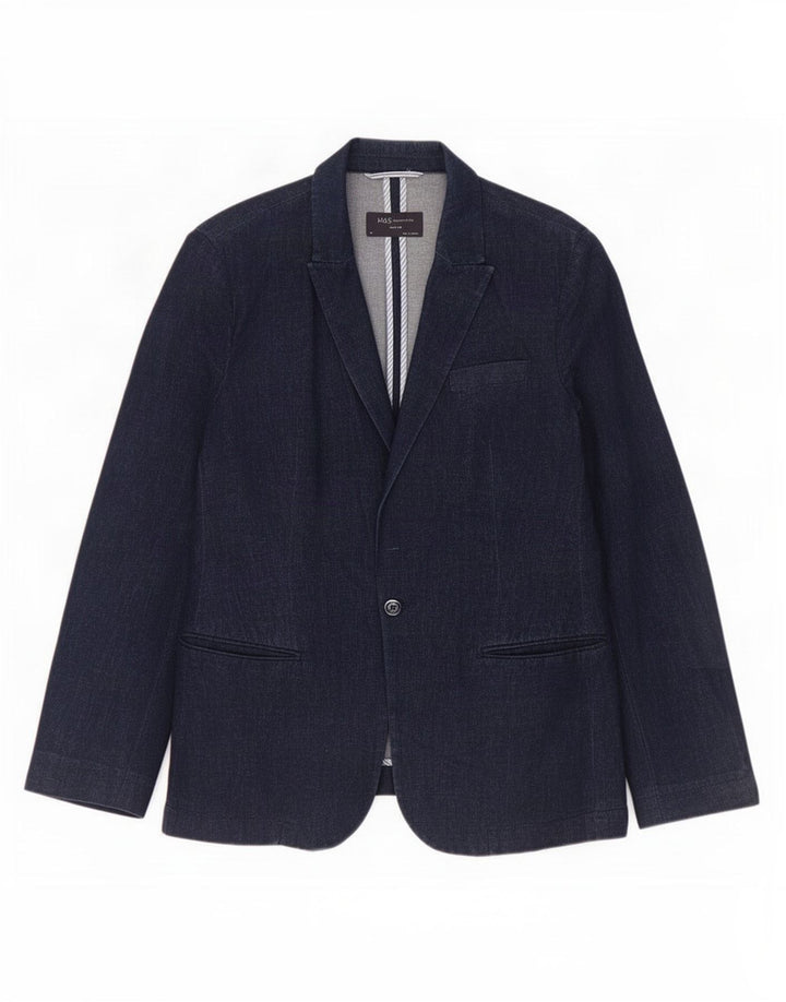 Jachetă pentru femei Marks & Spencer cu 1 buton, UK 14, bleumarin mediu