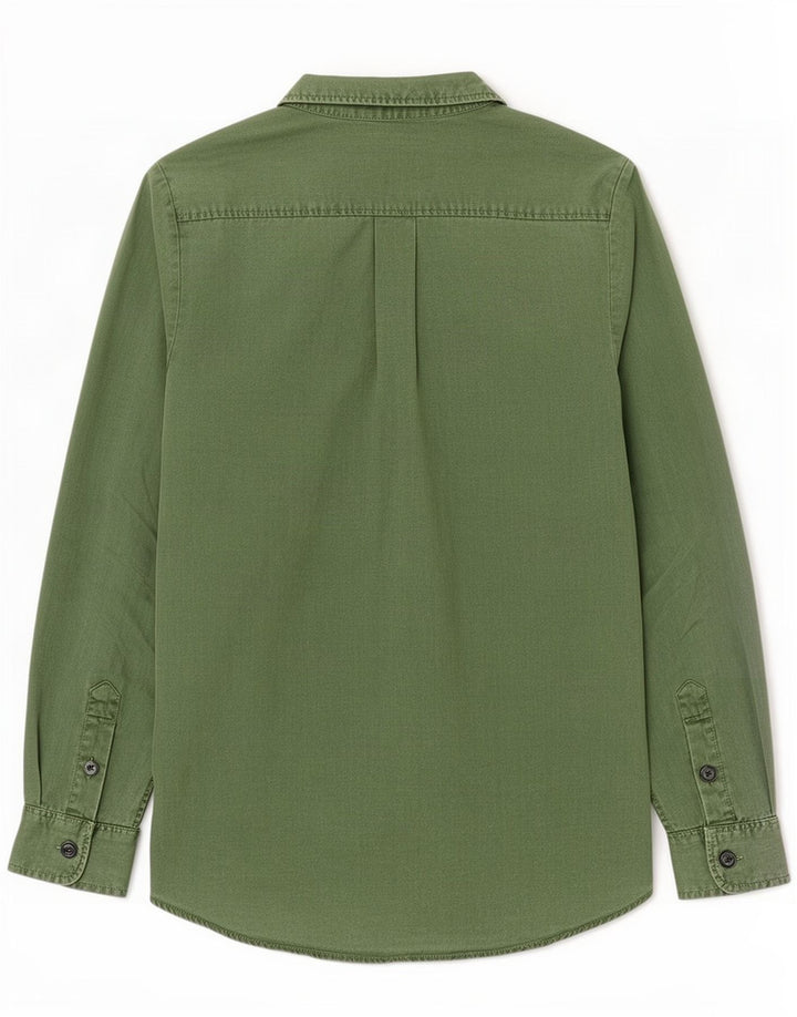 Cămașă de blugi pentru femei Zara UK 14 Lyocell verde mediu