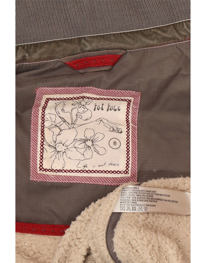 Gilet căptușit pentru femei Fat Face UK 8 Small Gri Poliester