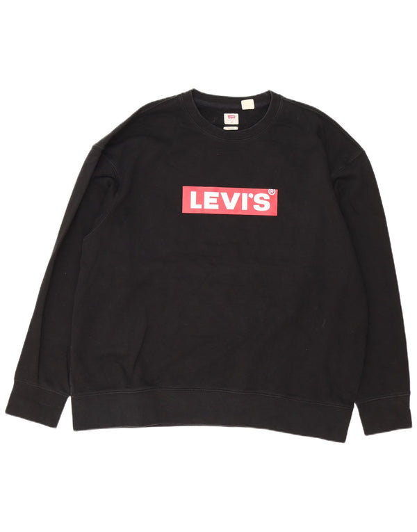 Pulover Levi's Relaxed Graphic pentru bărbați, bumbac XL, negru