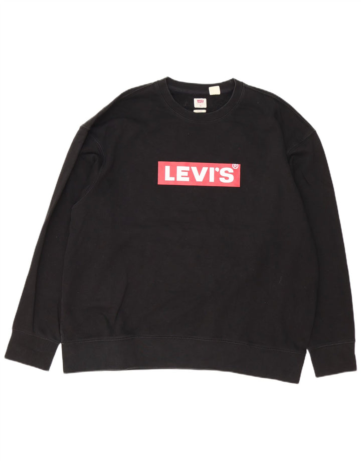 Pulover Levi's Relaxed Graphic pentru bărbați, bumbac XL, negru