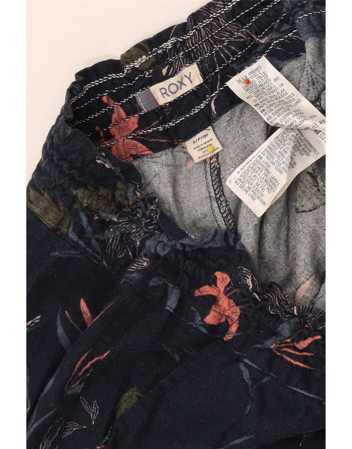 Pantaloni scurti casual pentru femei Roxy Mici W27 Bleumarin Floral In