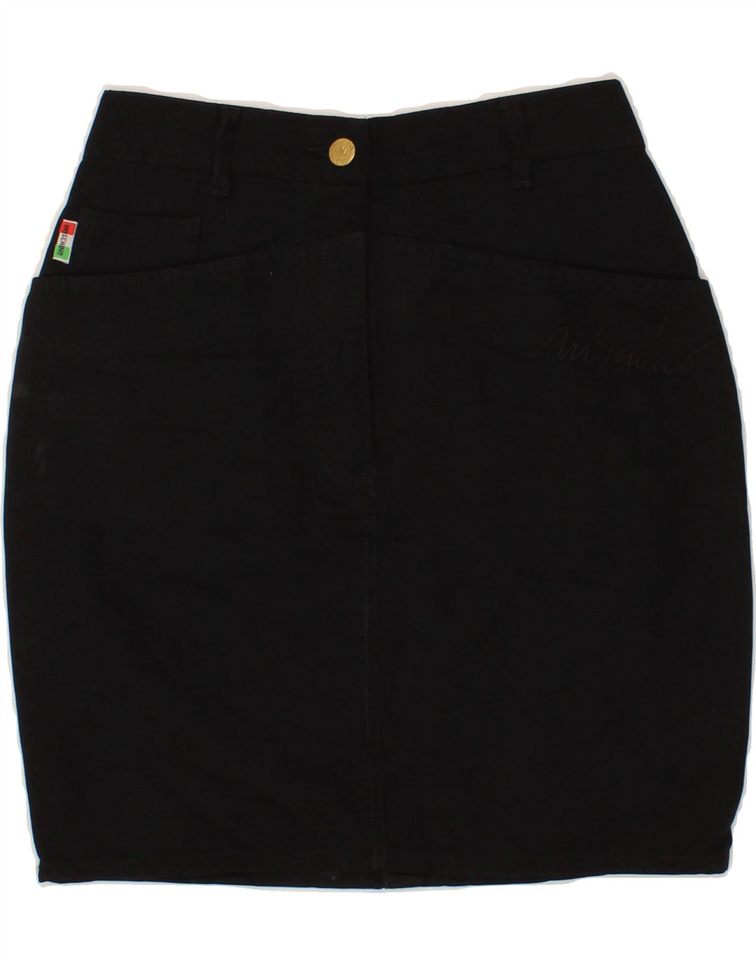 Fusta de blugi pentru femei MOSCHINO W26, bumbac negru mic