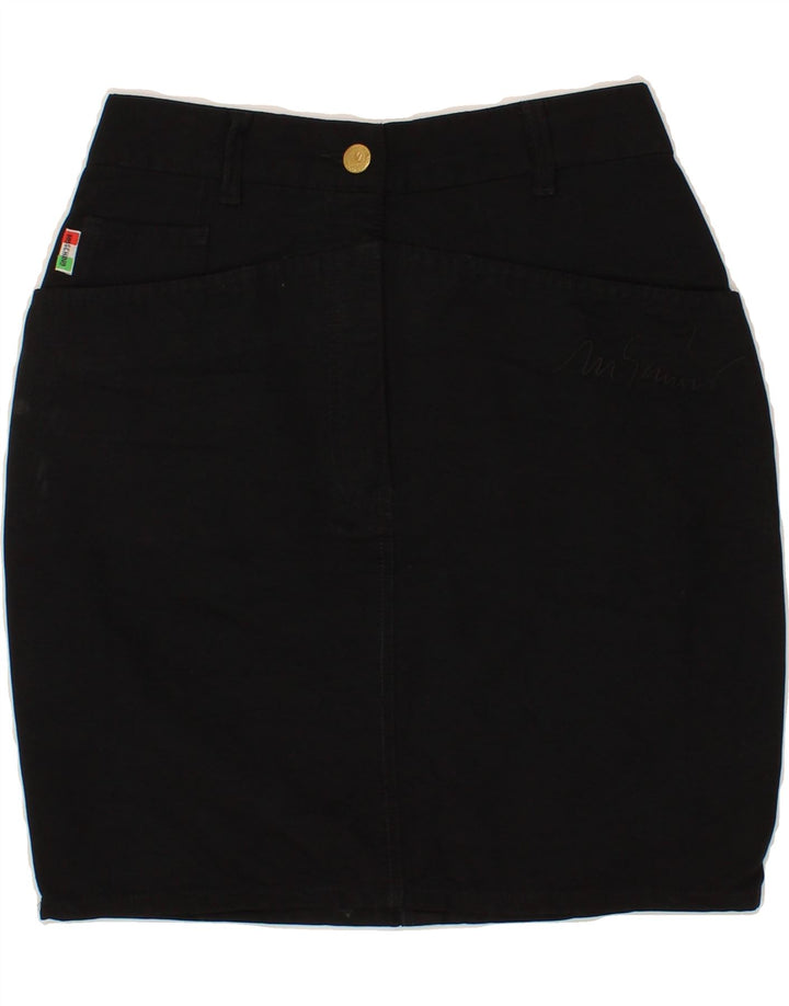 Fusta de blugi pentru femei MOSCHINO W26, bumbac negru mic