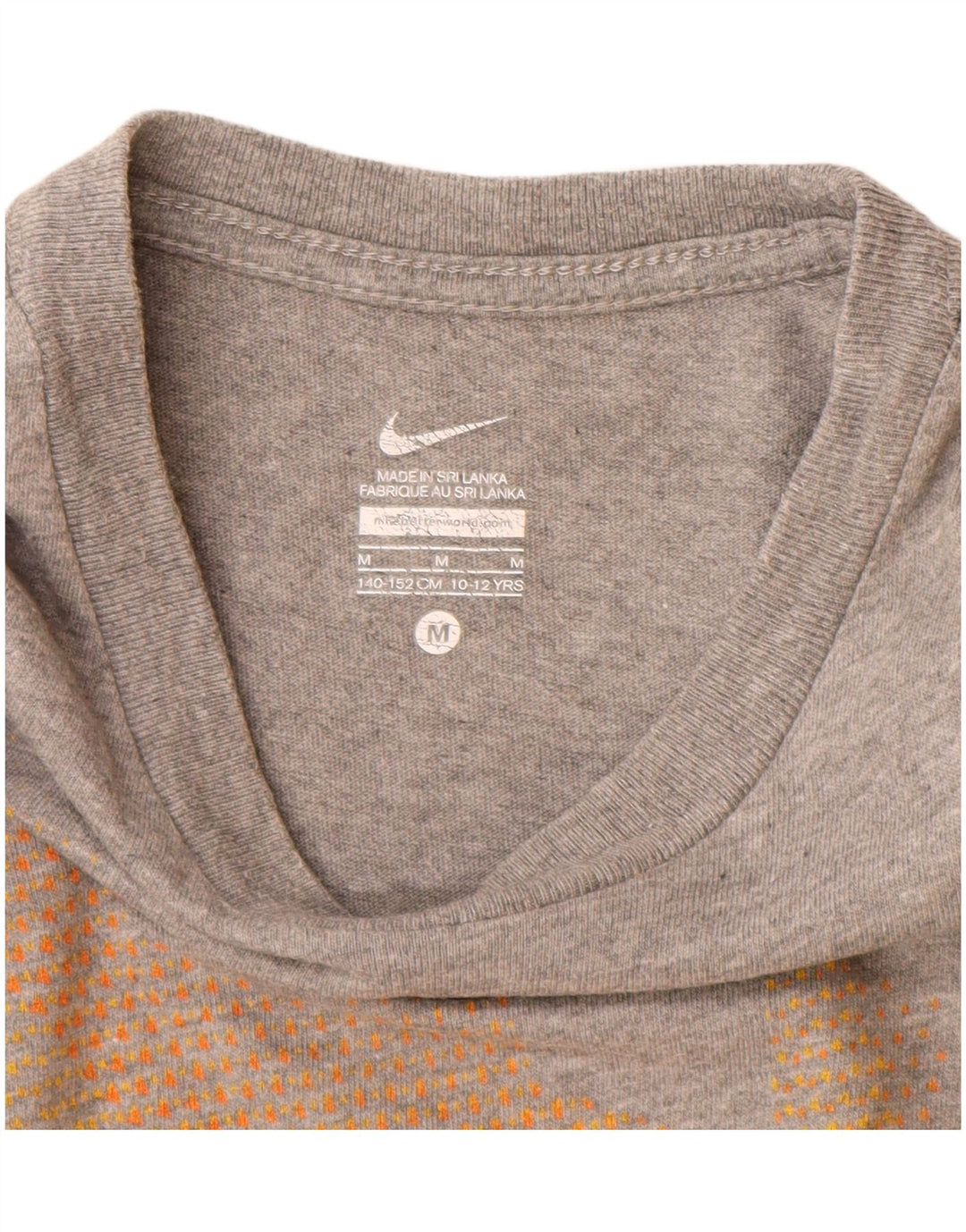 Tricou grafic Nike pentru băieți Top 10-11 ani bumbac gri mediu