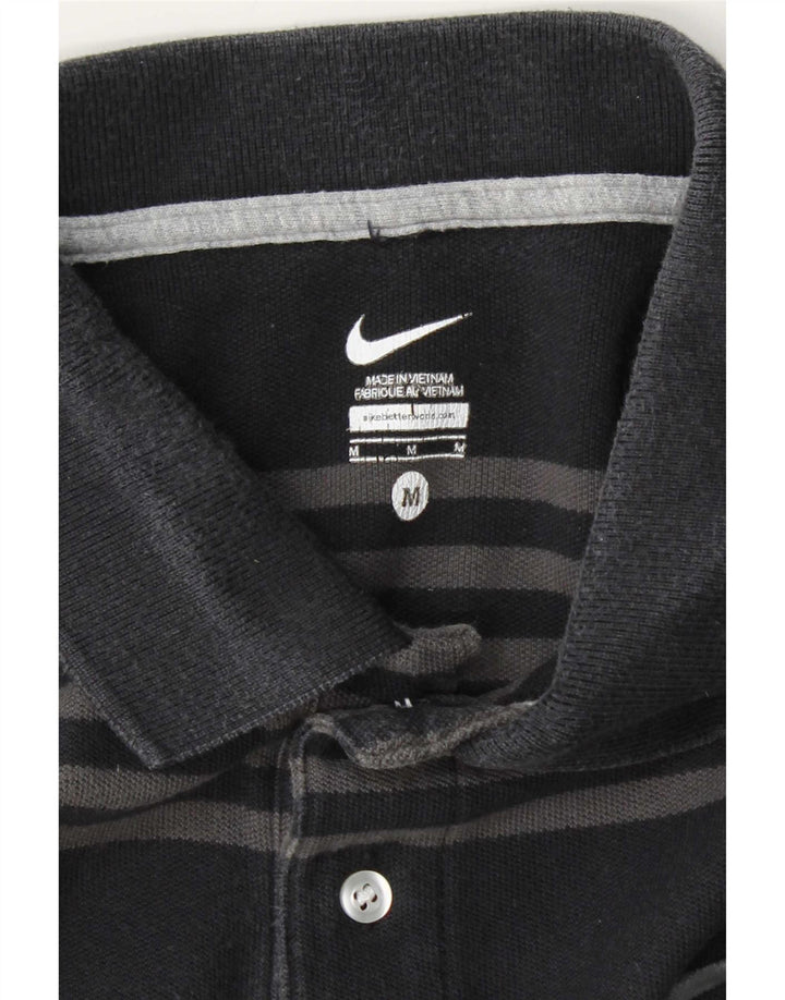 Tricou polo Nike pentru bărbați, mediu negru, cu dungi