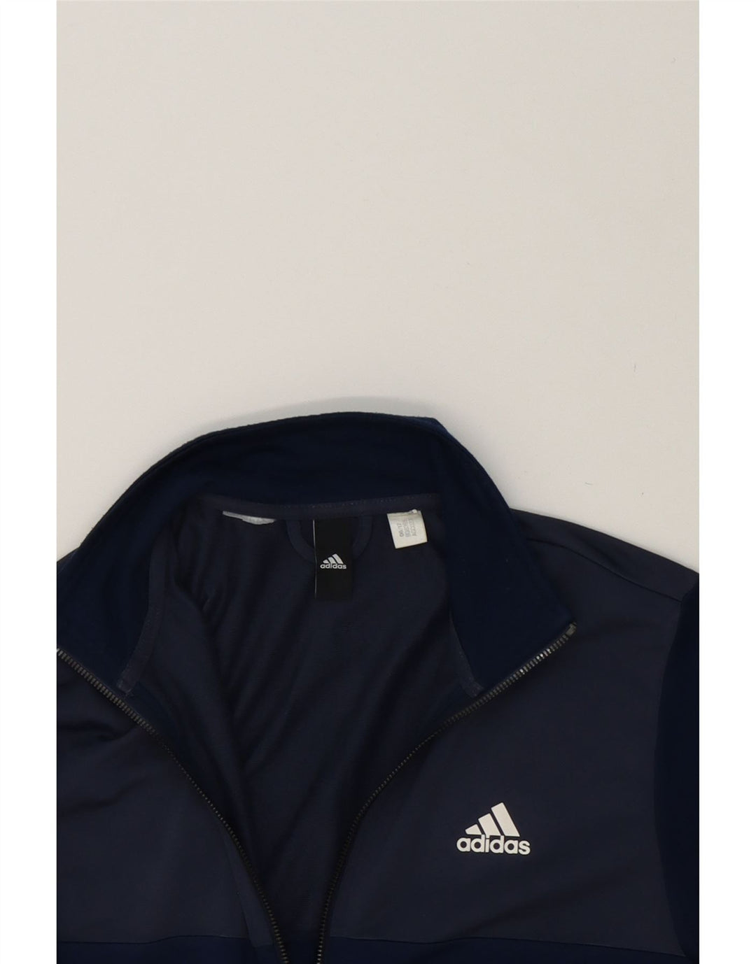 ADIDAS Mens Tracksuit Top Jacket Small Navy Blue Colourblock Vintage Adidas and Second-Hand Adidas from Messina Hembry 