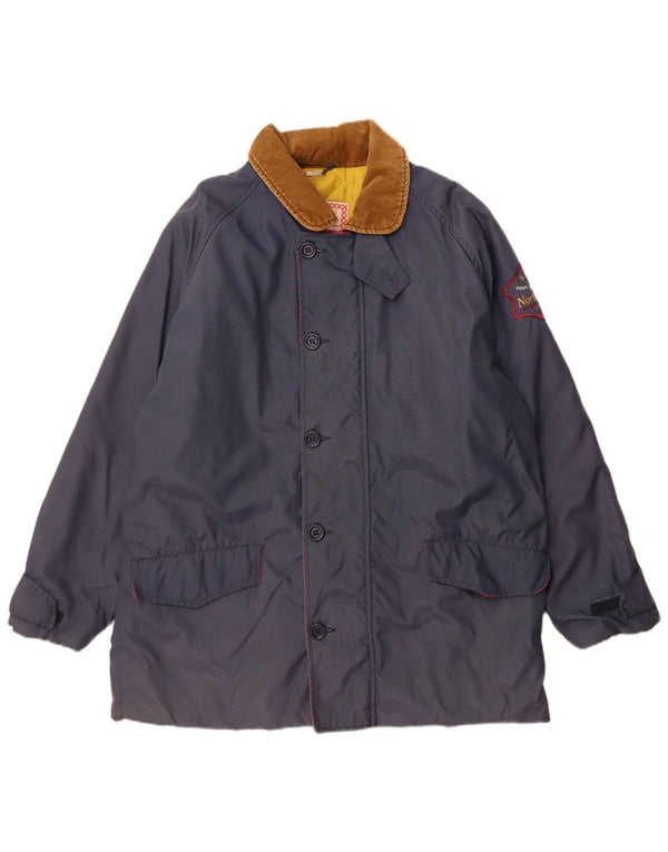 Carrera Mens Windbreaker Jacket UK 42 XL Navy Blue Colourblock Polyamide