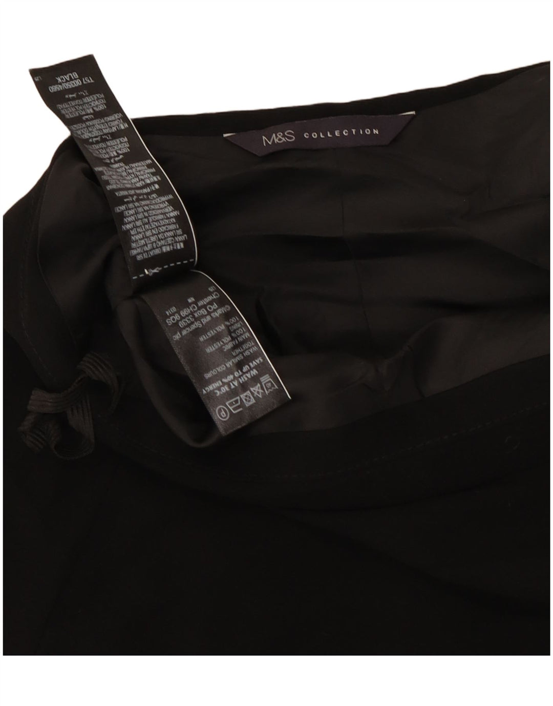 Fustă A-Line pentru femei Marks & Spencer UK 10 Small W27 Poliester negru