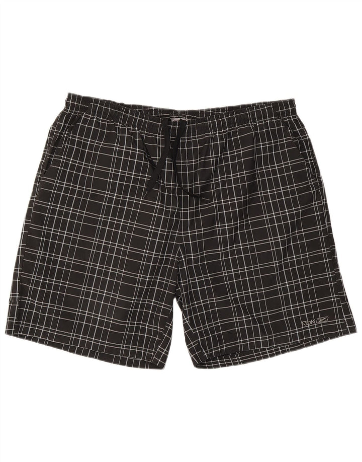 Pantaloni scurți de înot Reebok pentru bărbați 2XL, poliester negru check