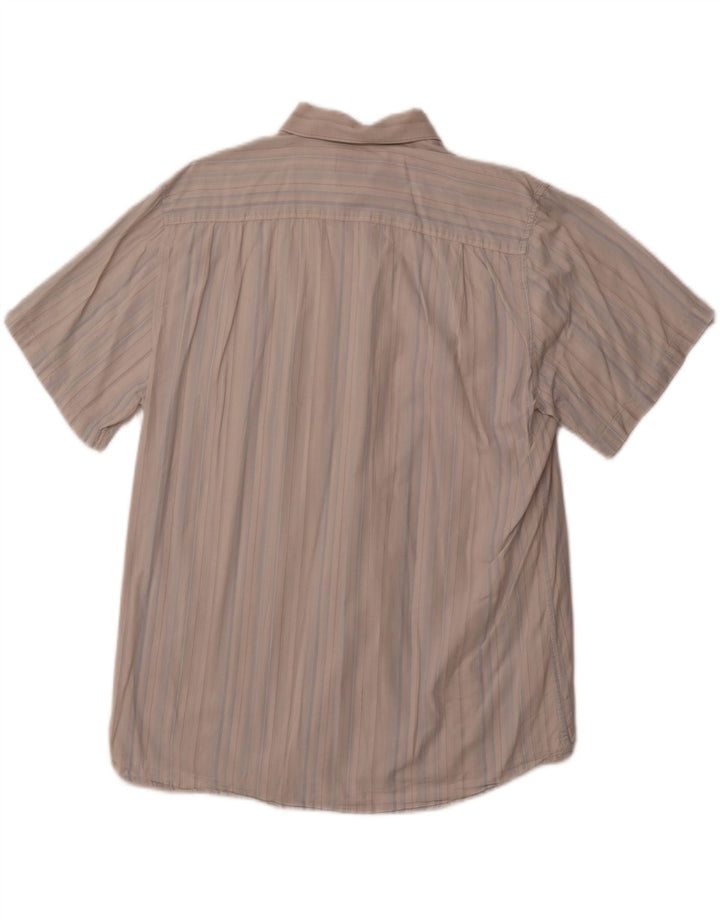 Cămașă cu mânecă scurtă pentru bărbați PIERRE CARDIN, bumbac cu dungi albastre 2XL