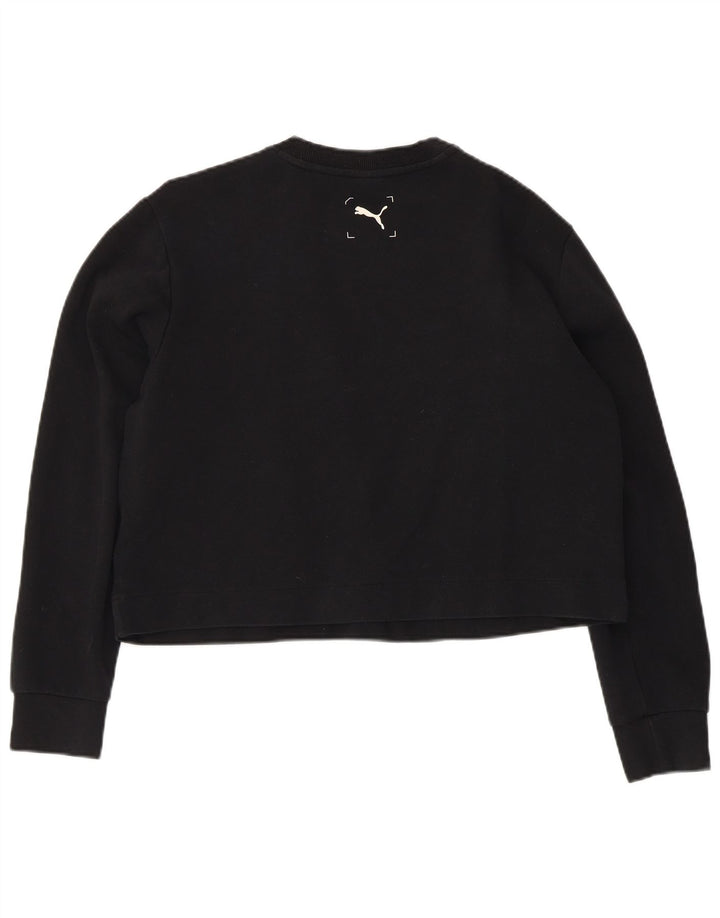 Pulover Puma Graphic Crop pentru femei UK 14 Medium Negru