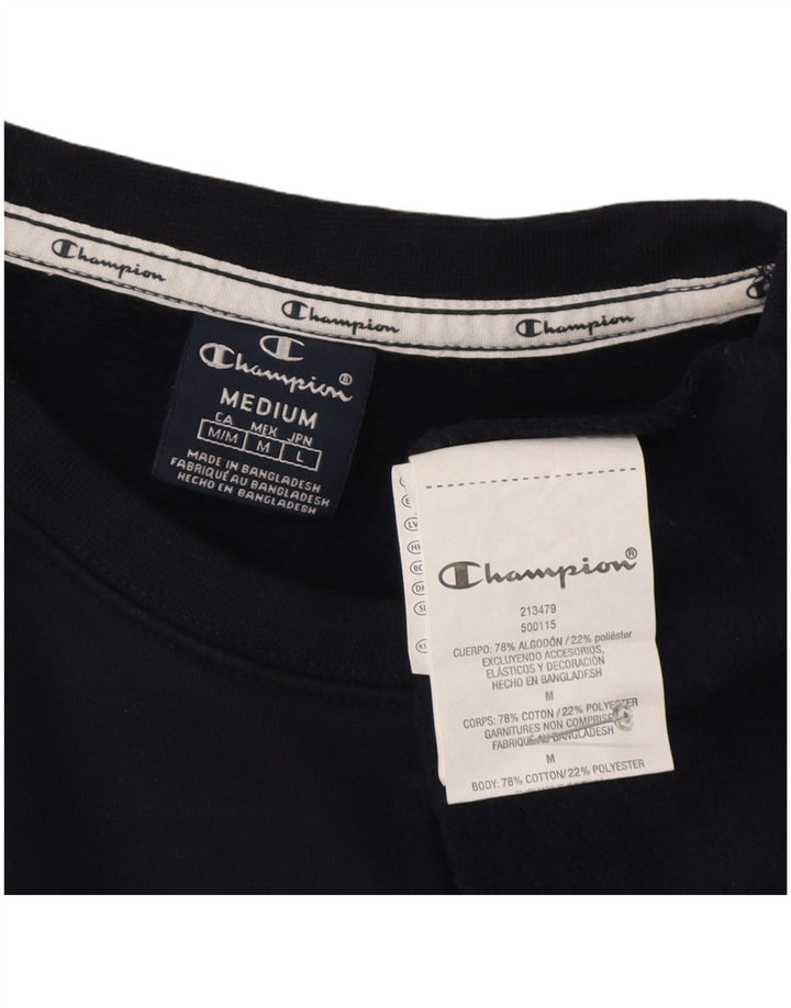 Pulover cu grafic pentru bărbați Champion Pulover mediu din bumbac bleumarin