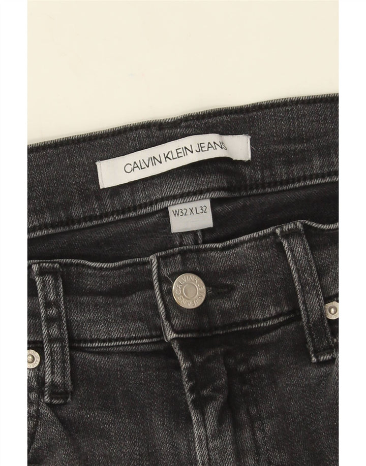 Blugi slim pentru bărbați Calvin Klein W32 L32 bumbac negru
