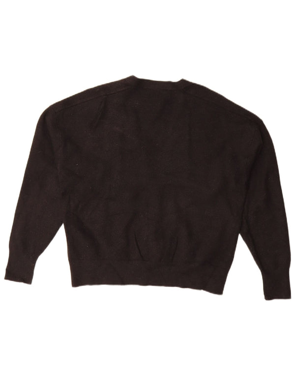 Pulover cardigan pentru femei Zara UK 14 Medium Black Viscose