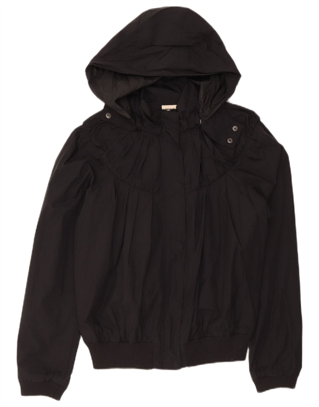 Dkny jachetă bomber cu glugă pentru femei UK 14, nailon mediu negru
