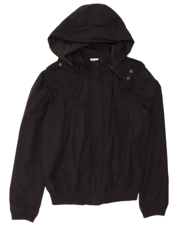 Dkny jachetă bomber cu glugă pentru femei UK 14, nailon mediu negru