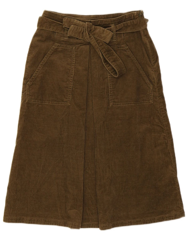 Fusta de velur pentru femei Tommy Hilfiger US 4 Small W25 Kaki Bumbac