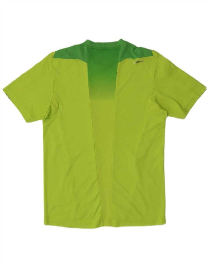 Tricou Adidas Climacool pentru bărbați Top Mediu Verde Poliester Colorblock