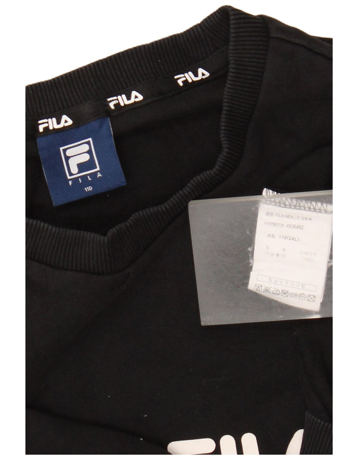 Pulover cu grafică pentru bărbați Fila, 2XL, negru