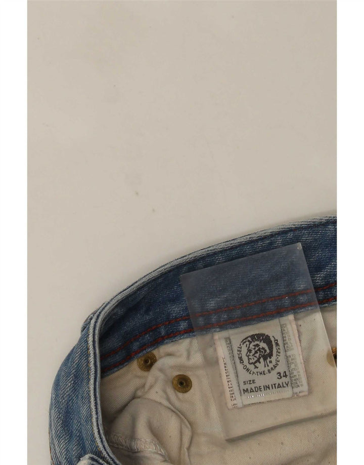 Pantaloni scurți din denim învechit pentru bărbați Diesel W34, bumbac albastru mare