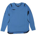 Top pentru bărbați Umbro cu mânecă lungă, albastru, poliester color bloc