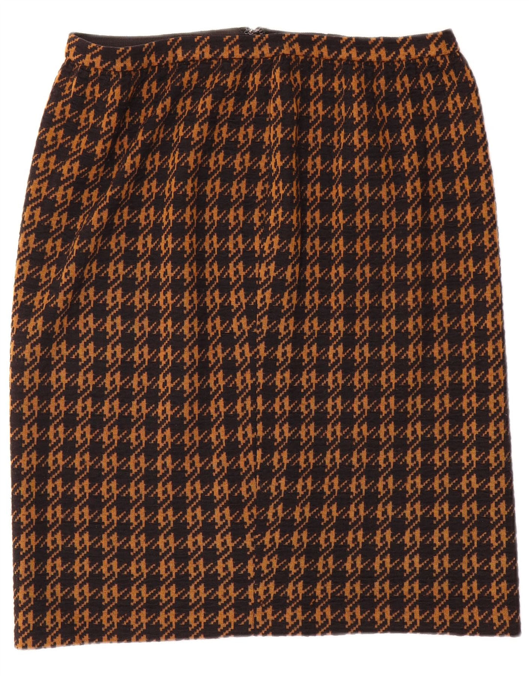 Fusta Dreaptă Vintage pentru Femei W32 Mare Maro Houndstooth