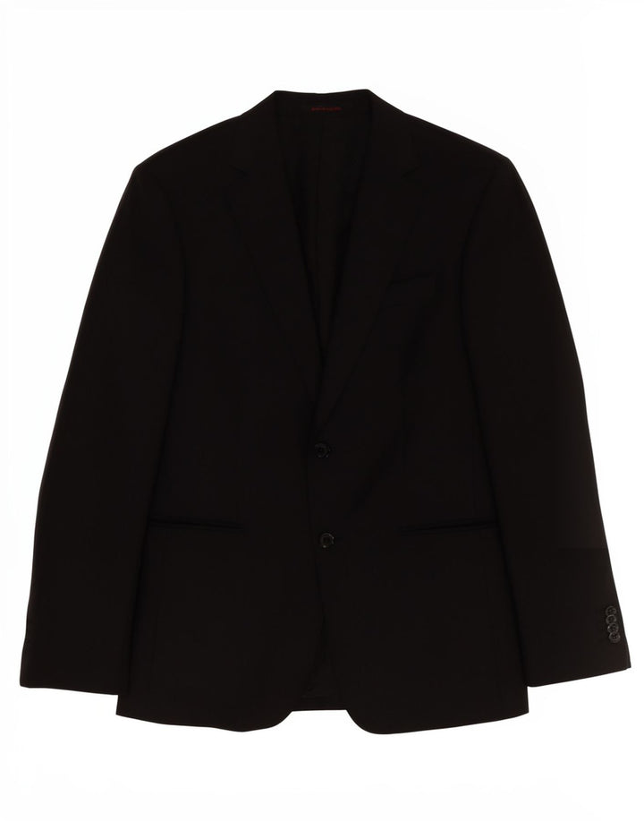 Jachetă Blazer pentru bărbați Pierre Cardin cu 2 nasturi UK 38 Medium Black Classic