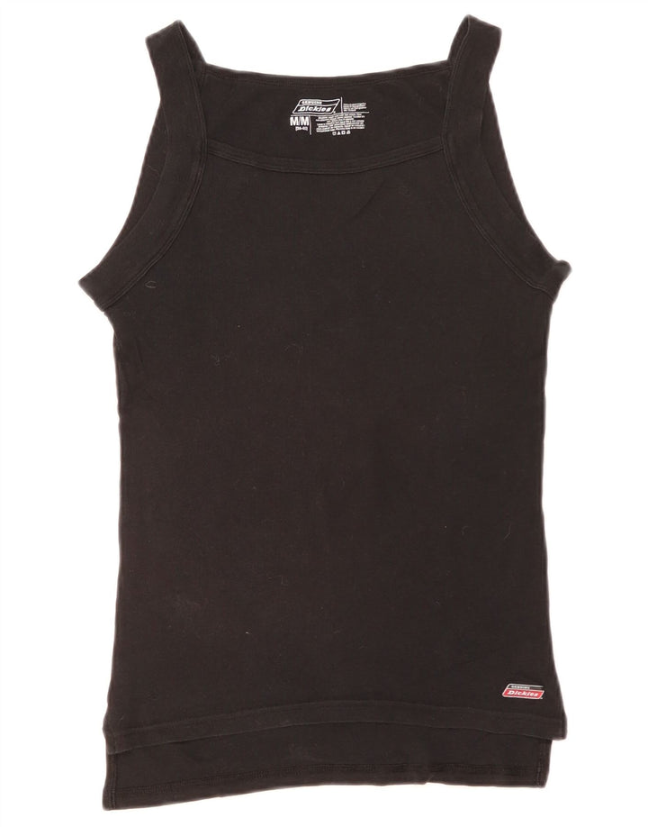 Dickies Womens Slim Vest Top UK 12 Medium Black Bumbac