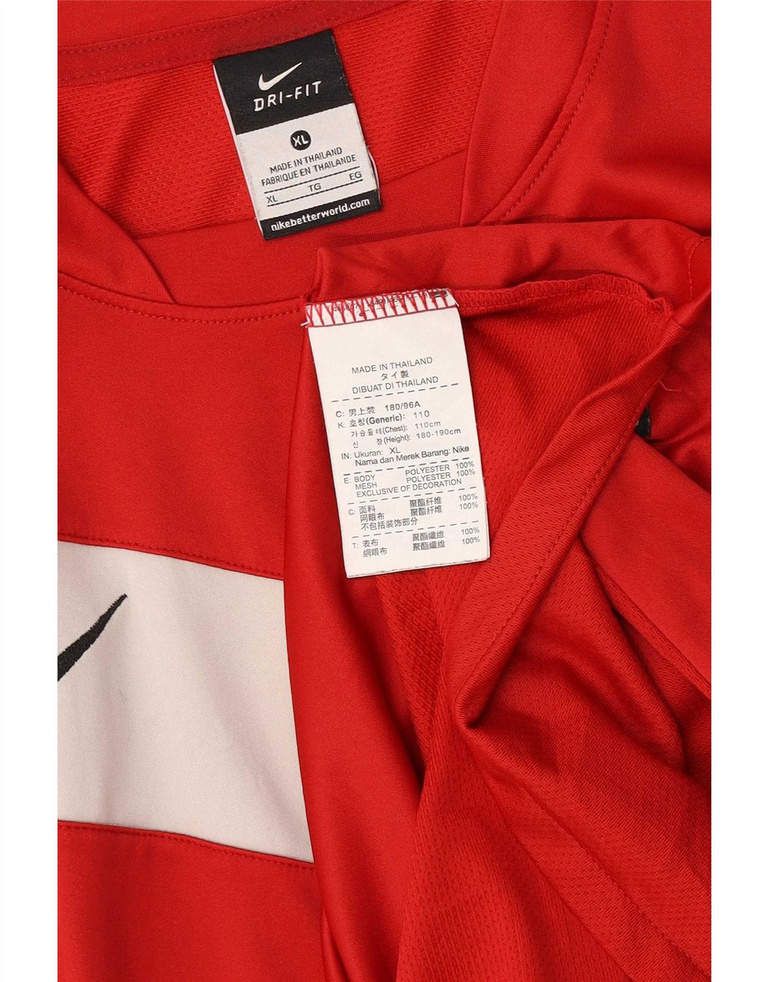 Tricou grafic Nike Dri Fit pentru bărbați Top XL Poliester color bloc roșu