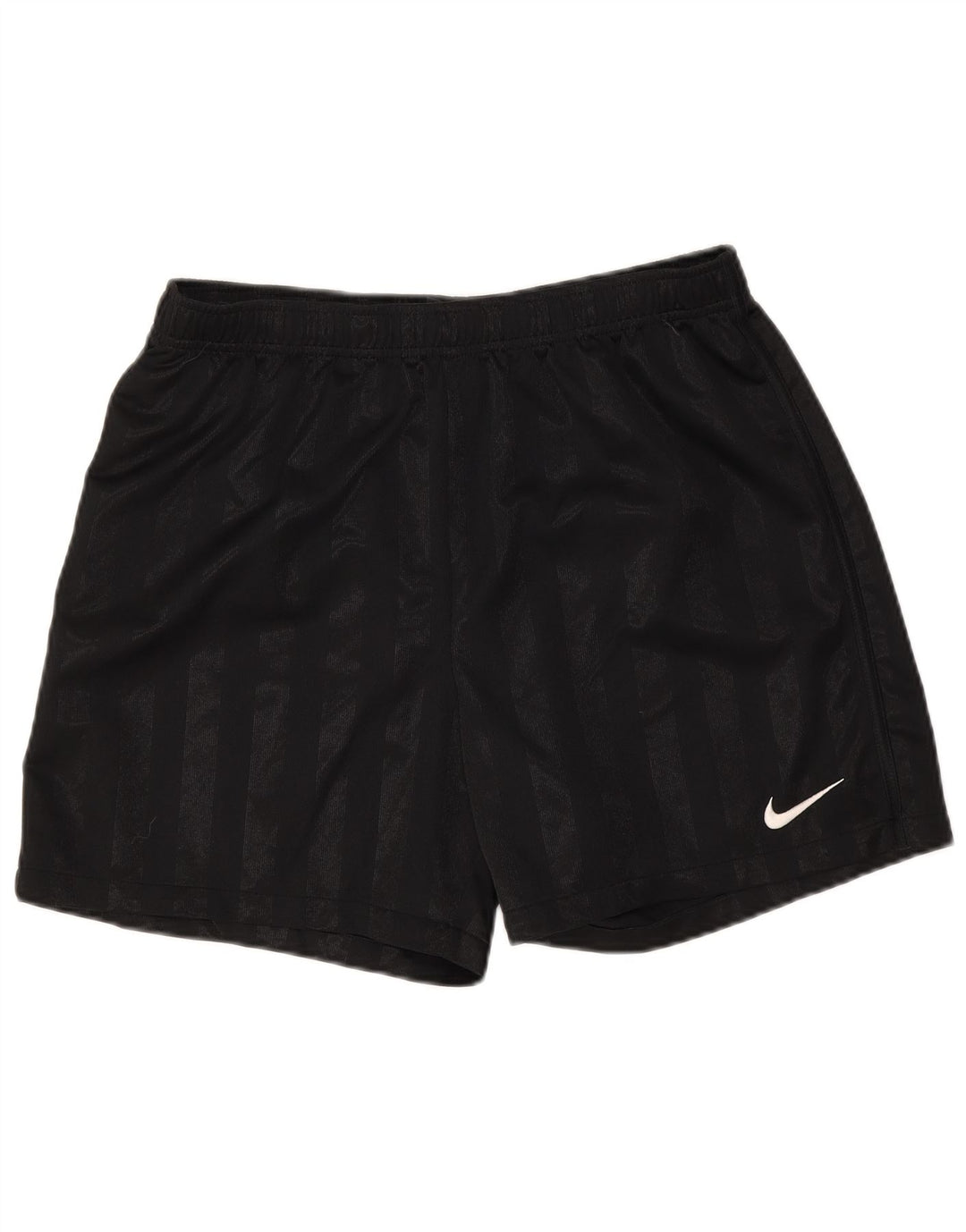 Pantaloni scurți sport Nike pentru bărbați, poliester cu dungi medii, negre