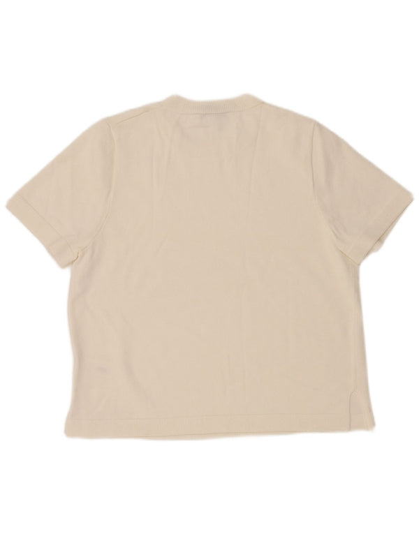 Top tricou pentru femei Zara UK 14 Medium White Viscose