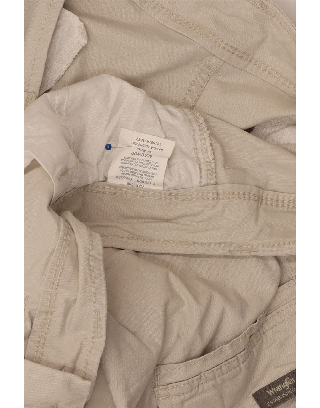 Pantaloni scurți cargo pentru bărbați WRANGLER W44 2XL bumbac bej