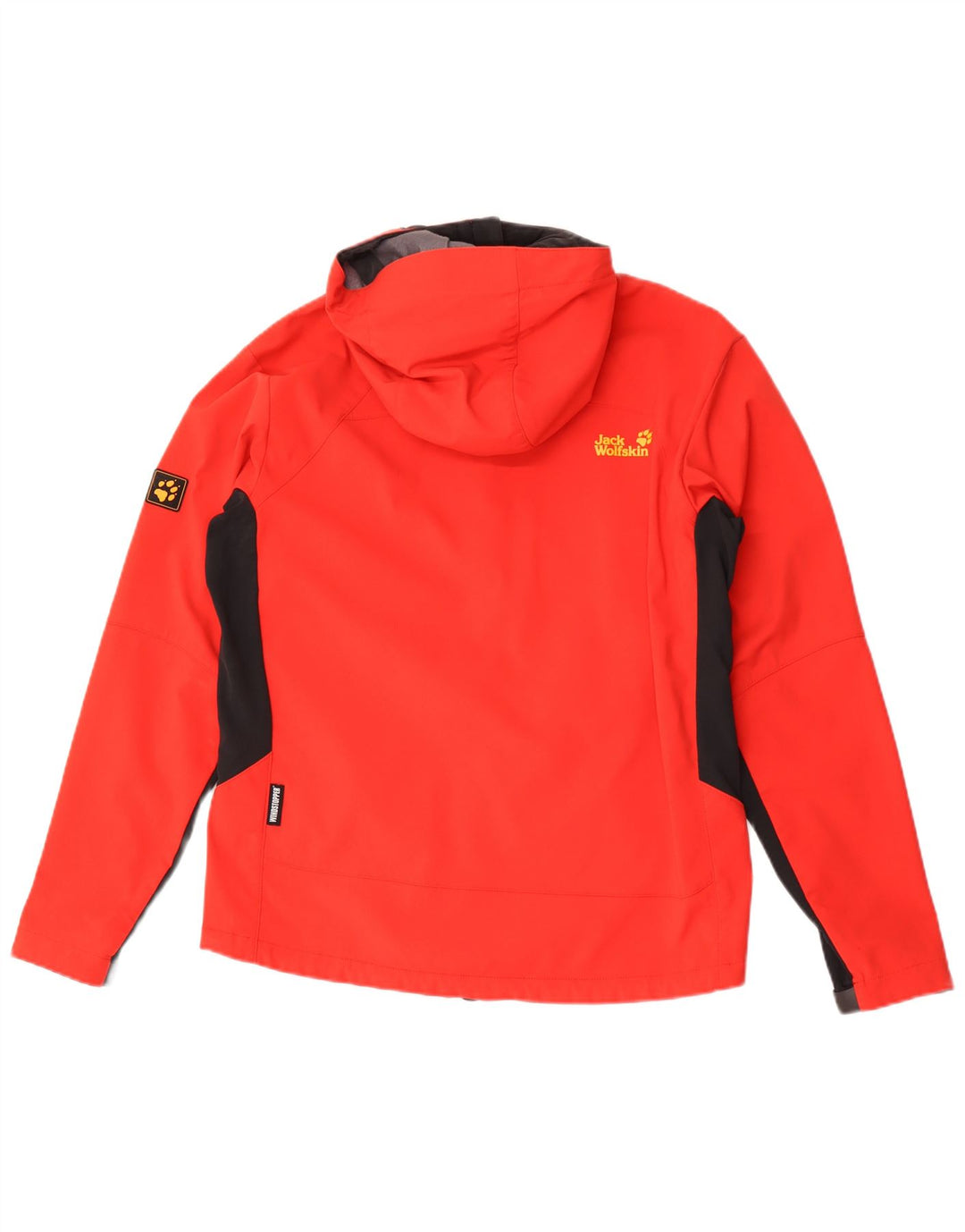 Jack Wolfskin Jachetă de ploaie cu glugă pentru bărbați UK 36/38 Medium Red Colorblock