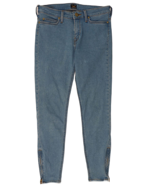 Blugi Lee pentru femei Scarlett Skinny Cropped W28 L25 Bumbac albastru