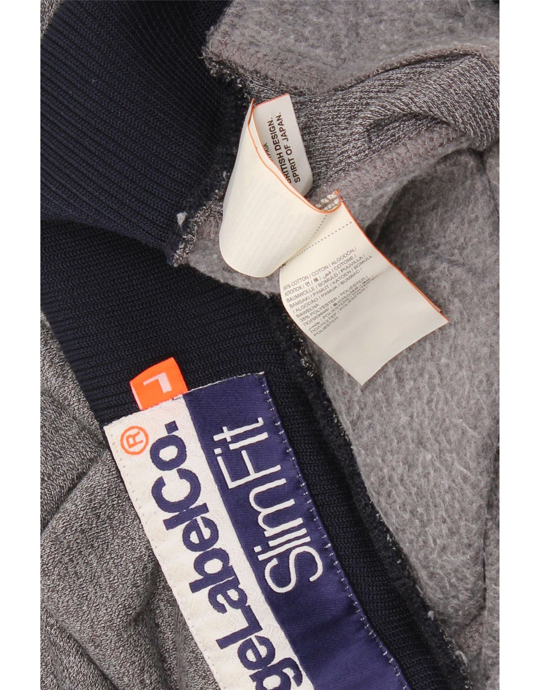 SUPERDRY Pantaloni scurți sport slim fit pentru bărbați, bumbac gri mare