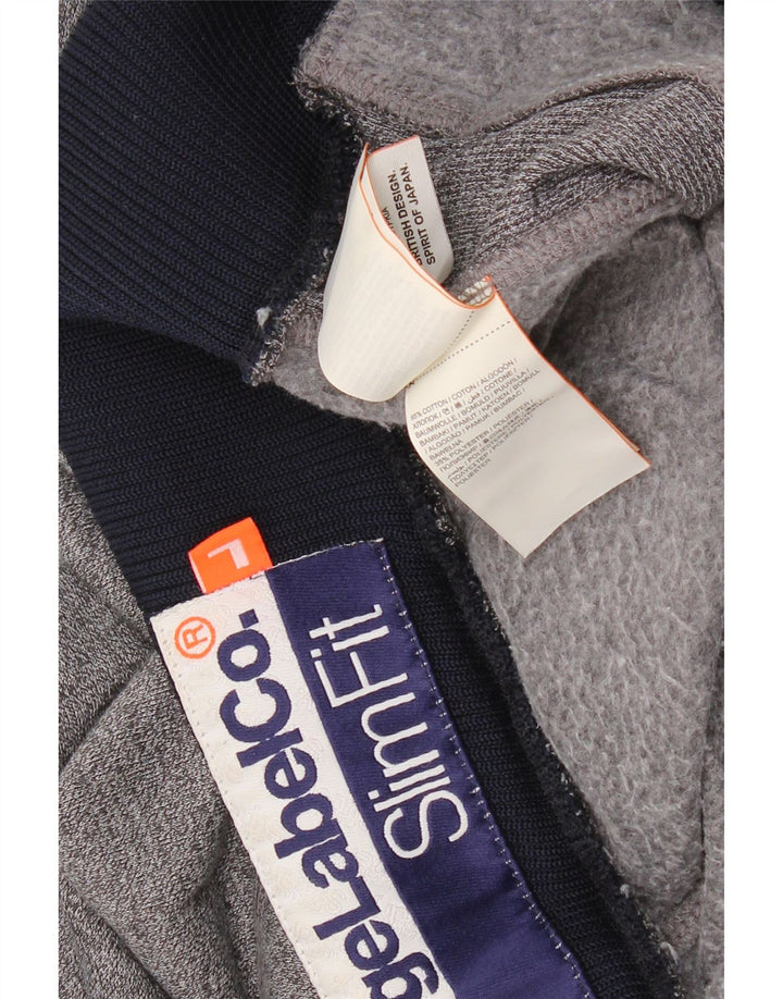 SUPERDRY Pantaloni scurți sport slim fit pentru bărbați, bumbac gri mare