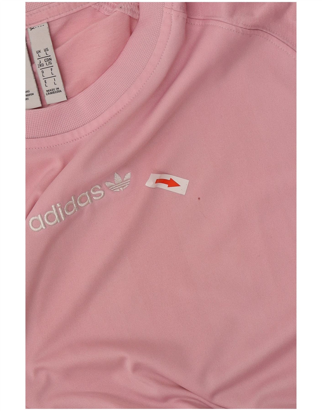 Tricou grafic Adidas pentru bărbați Top mare roz din poliester color bloc