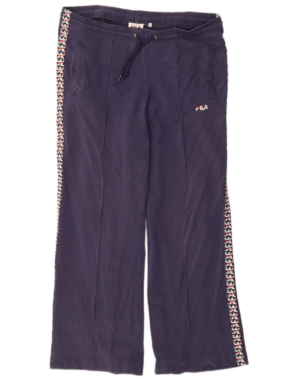 Pantaloni de trening cu grafica Fila pentru femei UK 10 mic Bumbac bleumarin