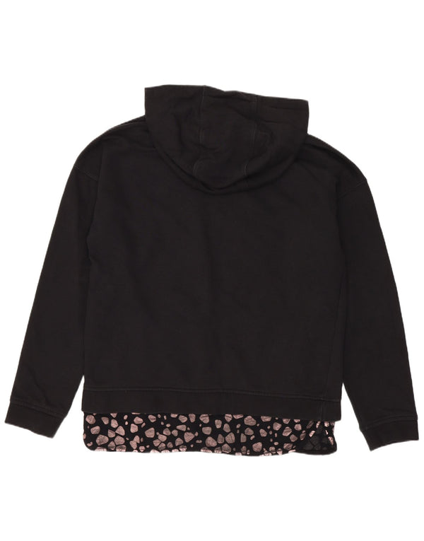 Pulover pentru damă Emporio Armani cu capotă UK 10, mic, negru, imprimeu animal