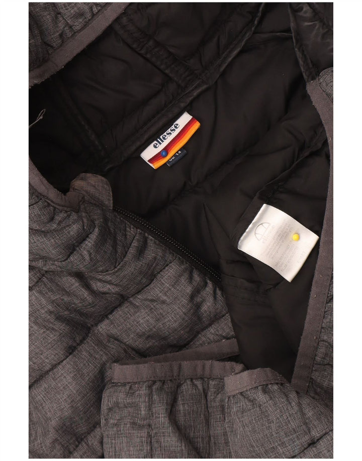 Jachetă căptușită cu glugă pentru femei Ellesse UK 14 Medium Gri Poliamidă Sport