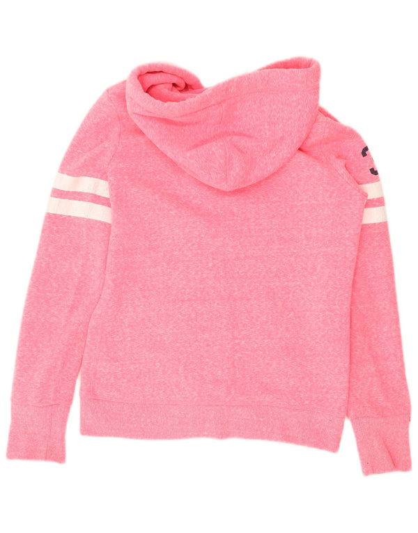 Pulover Superdry Graphic Zip pentru femei UK 14 Medium Pink Colorblock