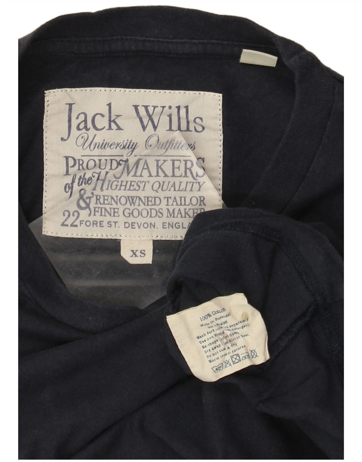 Tricou grafic Jack Wills pentru bărbați Top XS Bumbac bleumarin