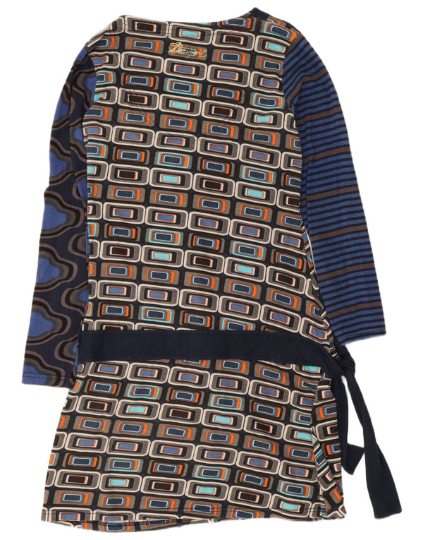 Rochie Desigual pentru femei cu talie scăzută cu grafică UK 14, mare, bleumarin, geometrică