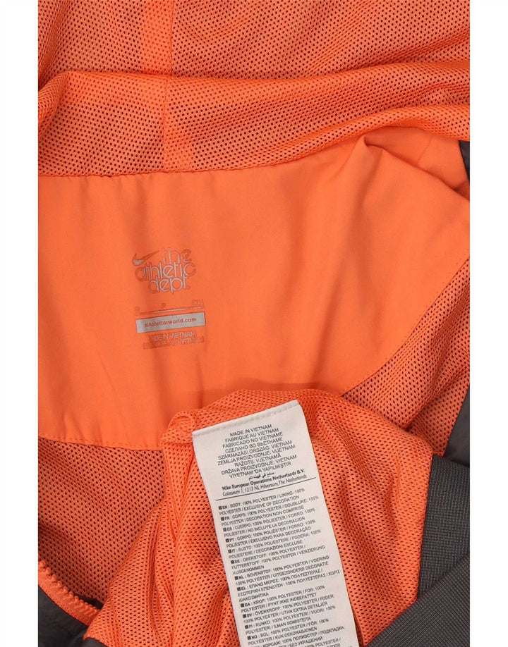 Jachetă de ploaie cu glugă Nike pentru femei UK 10 Mic gri poliester Sport