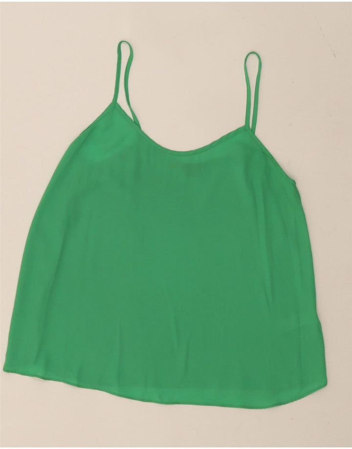 Topshop Cami Top pentru femei UK 10 Small Green Poliester