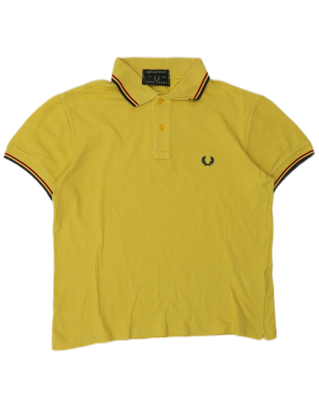 Cămașă polo Fred Perry pentru bărbați, bumbac cu dungi galbene medii