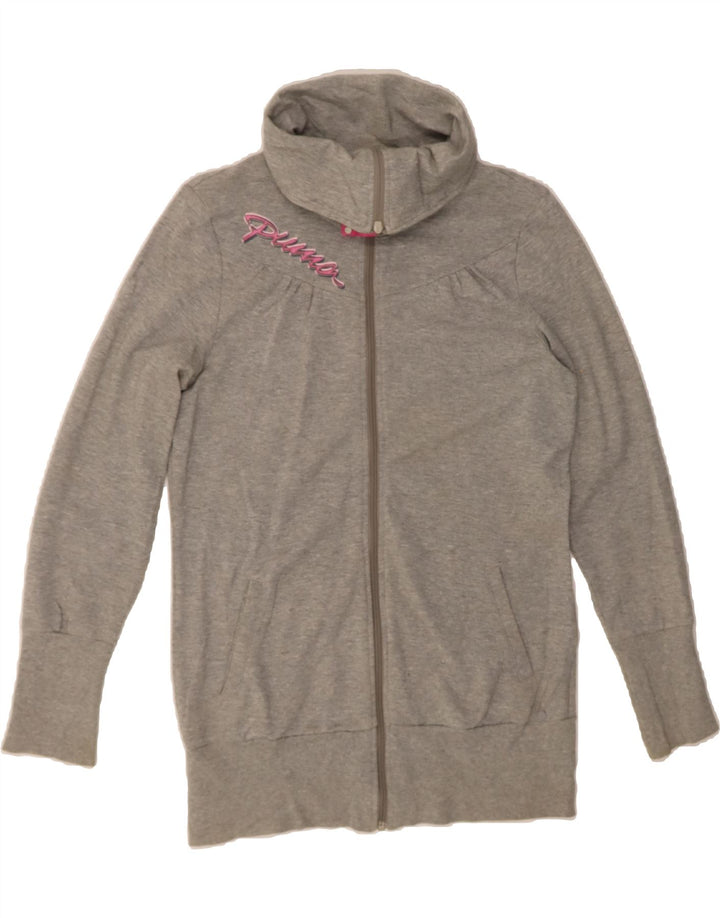 PUMA Womens Graphic Tracksuit Top Jacket UK 10 Small Grey Cotton Vintage Puma and Second-Hand Puma from Messina Hembry 